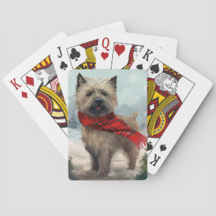 Cairn Terrier Dog im Schnee Weihnachten Spielkarten