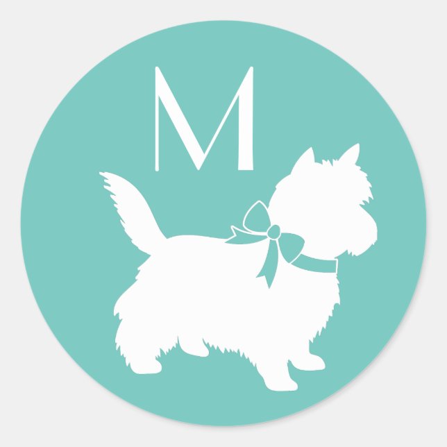 Cairn Terrier Dog Puppy Runder Aufkleber (Vorderseite)