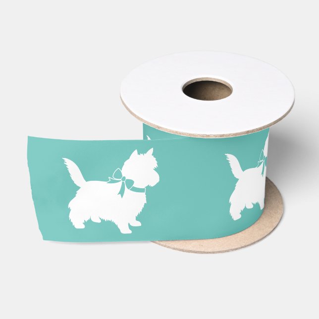 Cairn Terrier Dog Puppy Satinband (Spule)