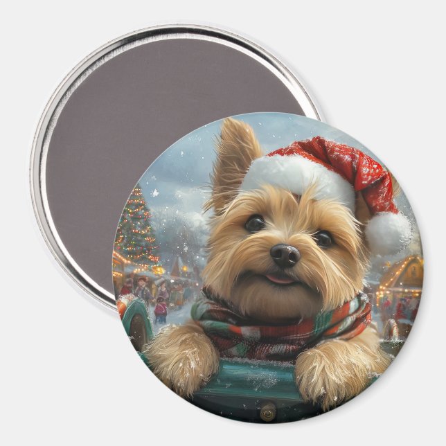 Cairn Terrier Dog Roller Untersetzer Weihnachten Magnet (Vorderseite/Rückseite)