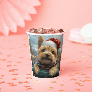Cairn Terrier Dog Roller Untersetzer Weihnachten Pappbecher