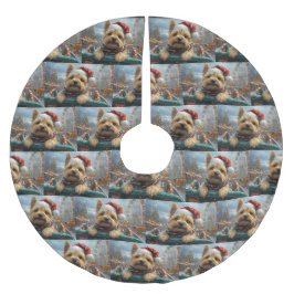 Cairn Terrier Dog Roller Untersetzer Weihnachten Polyester Weihnachtsbaumdecke