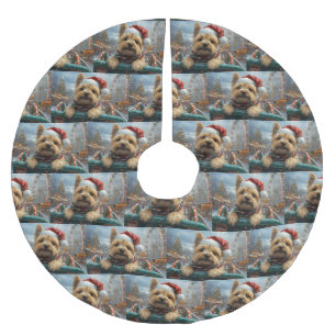 Cairn Terrier Dog Roller Untersetzer Weihnachten Polyester Weihnachtsbaumdecke