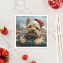 Cairn Terrier Dog Roller Untersetzer Weihnachten Serviette