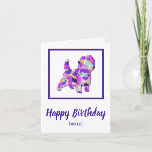 Cairn Terrier Dog Silhouette Niedlich PPY&B Geburt Karte