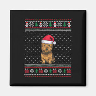 Cairn Terrier Dog Tragen Weihnachtsmannmütze Ugly  Magnet