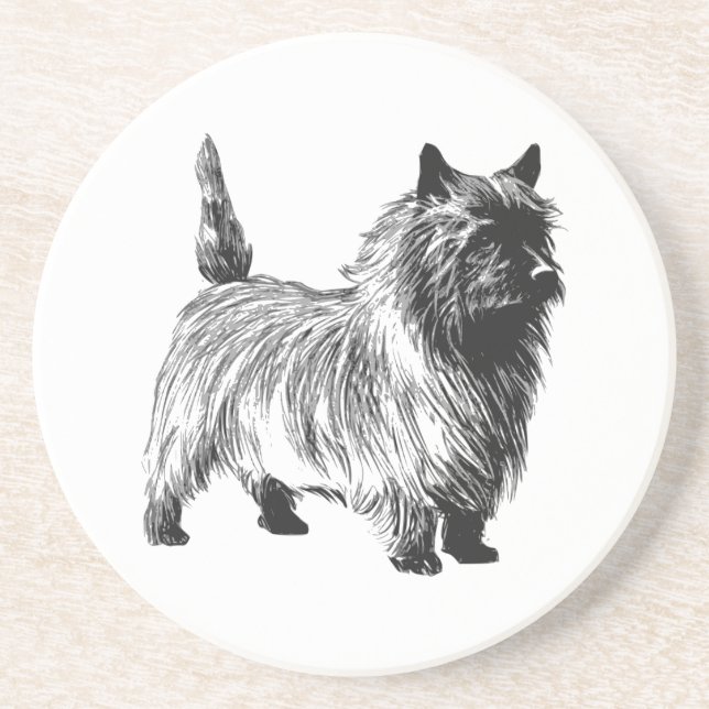 Cairn Terrier Dog Untersetzer (Vorne)