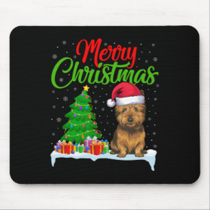 Cairn Terrier Dog Weihnachtsbaum Lichter Funny Xma Mousepad