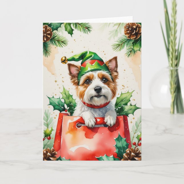 Cairn Terrier Dog Weihnachtsgrüßkarte Karte (Vorderseite)