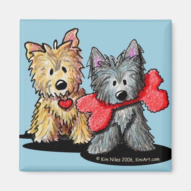 Cairn Terrier Duo Magnet (Vorne)