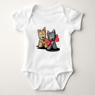 Cairn-Terrier-Duo-Säuglings-T - Shirt