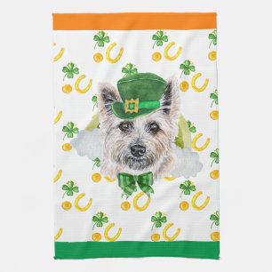 Cairn Terrier Ferienhaus Dekoration St. Patrick's Geschirrtuch
