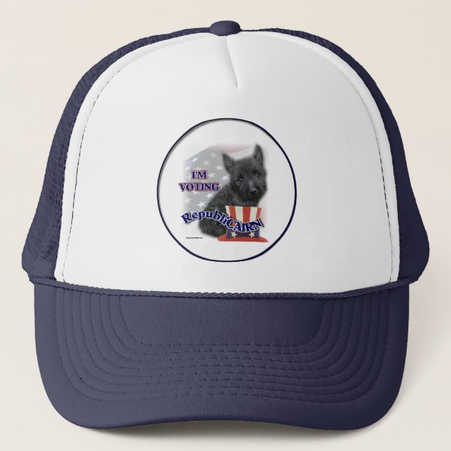 Cairn Terrier Geschenke Truckerkappe (Vorderseite)