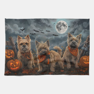 Cairn Terrier Halloween Gruselig Geschirrtuch
