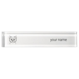 Cairn Terrier Heritage Minimalist Schreibtischna Namensplakette