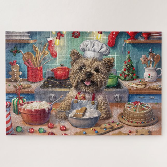 Cairn Terrier Holiday Baking: Feierliche Weihnacht (Horizontal)