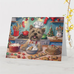 Cairn Terrier Holiday Baking: Feierliche Weihnacht Karte