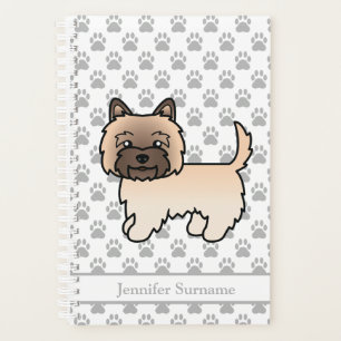 Cairn-Terrier-Hund mit Pfoten und Individuelle Nam Planer