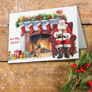 Cairn Terrier Hund Weihnachten Geschenk von Santa