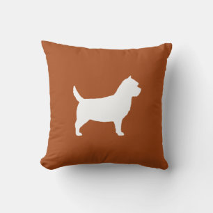 Cairn Terrier Hunde Silhouette dekorativ Kissen