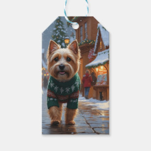 Cairn Terrier Hunde Weihnachten Schnee Feiertag Geschenkanhänger