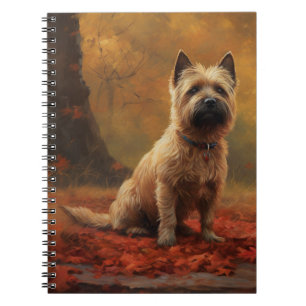 Cairn Terrier im Herbstlaubfall inspiriert Notizblock