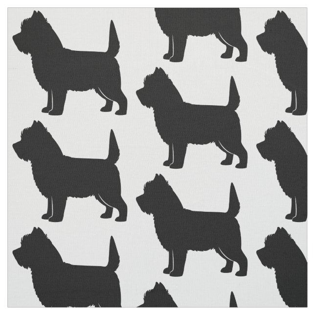 Cairn-Terrier in der Silhouette Stoff (Muster)