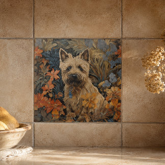 Cairn Terrier in einem Garten im Stil von William  Fliese
