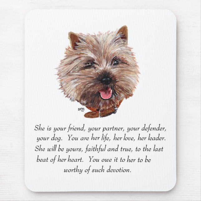 Cairn Terrier Keepake - FEMALE Mousepad (Vorne)