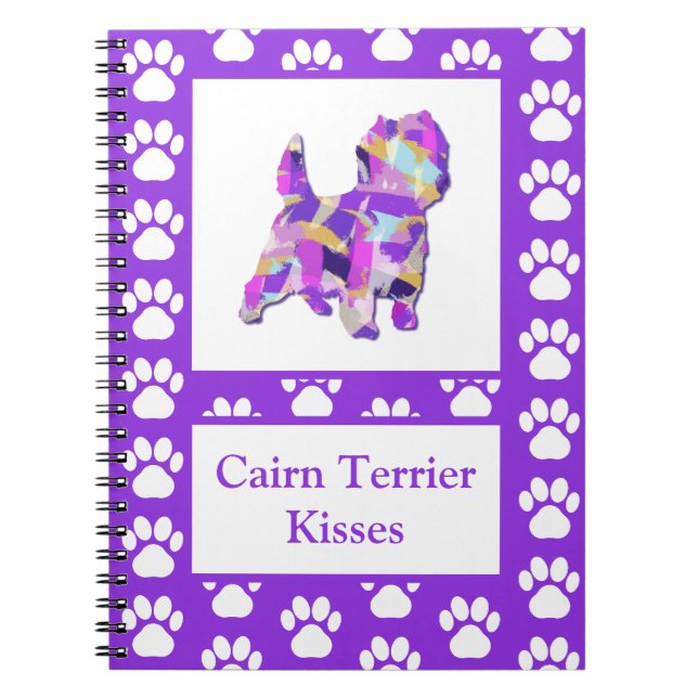 Cairn Terrier Kisses Niedlich Dog Silhouette PPY&B Notizblock (Vorderseite)