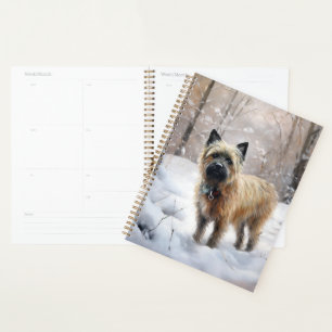 Cairn Terrier Laissez tomber la neige Noël