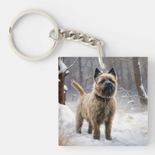 Cairn Terrier Laissez tomber la neige Noël