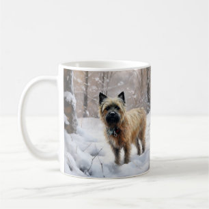 Cairn Terrier Lass es schneien Weihnachten Kaffeetasse