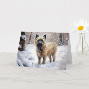 Cairn Terrier Lass es schneien Weihnachten Karte