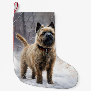 Cairn Terrier Lass es schneien Weihnachten Kleiner Weihnachtsstrumpf