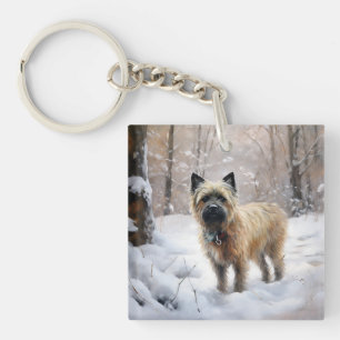 Cairn Terrier Lass es schneien Weihnachten Schlüsselanhänger