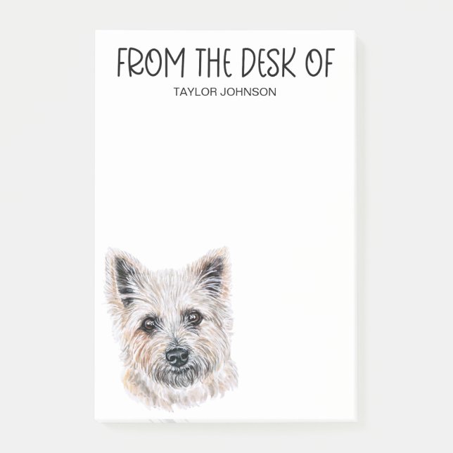 Cairn Terrier Lover Post-it Klebezettel (Vorderseite)