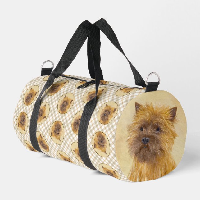 Cairn Terrier Malerei Niedlich Original Hunde Kuns Duffle Bag (Linke Seite)