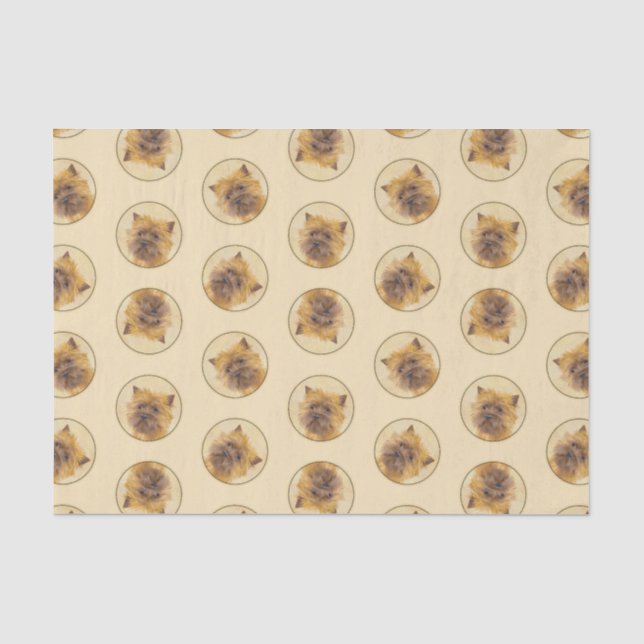 Cairn Terrier Malerei Niedlich Original Hunde Kuns Seidenpapier (Vorderseite)