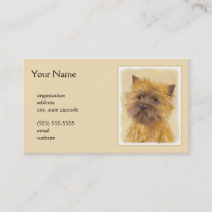 Cairn Terrier Malerei - Niedliche Original Hunde K Visitenkarte