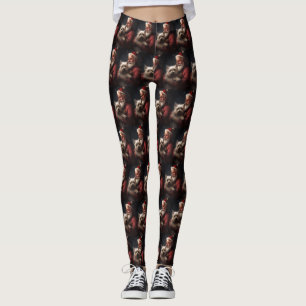 Cairn Terrier mit dem Weihnachtsmann Leggings