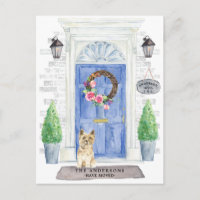 Cairn Terrier Moving Announction Postcard