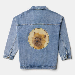 Cairn Terrier Painting - Niedliche Original Dog Ar Jeansjacke