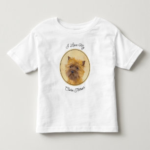 Cairn Terrier Painting - Niedliche Original Dog Ar Kleinkind T-shirt