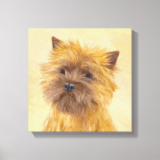 Cairn Terrier Painting - Niedliche Original Dog Ar Leinwanddruck (Vorderseite)
