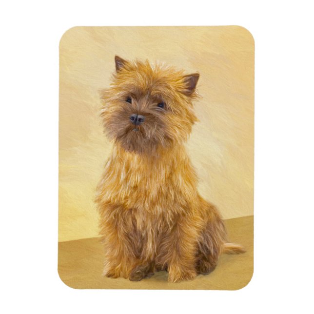 Cairn Terrier Painting - Niedliche Original Dog Ar Magnet (Vertikal)