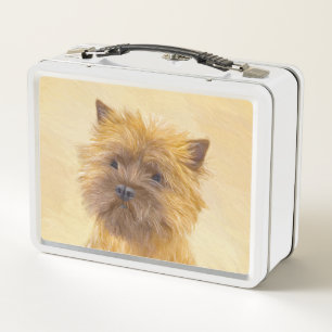 Cairn Terrier Painting - Niedliche Original Dog Ar Metall Brotdose