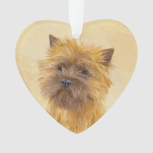 Cairn Terrier Painting - Niedliche Original Dog Ar Ornament