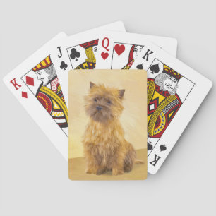 Cairn Terrier Painting - Niedliche Original Dog Ar Spielkarten