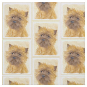 Cairn Terrier Painting - Niedliche Original Dog Ar Stoff